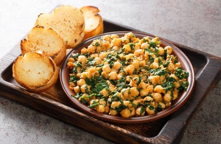 espinacas y garbanzos